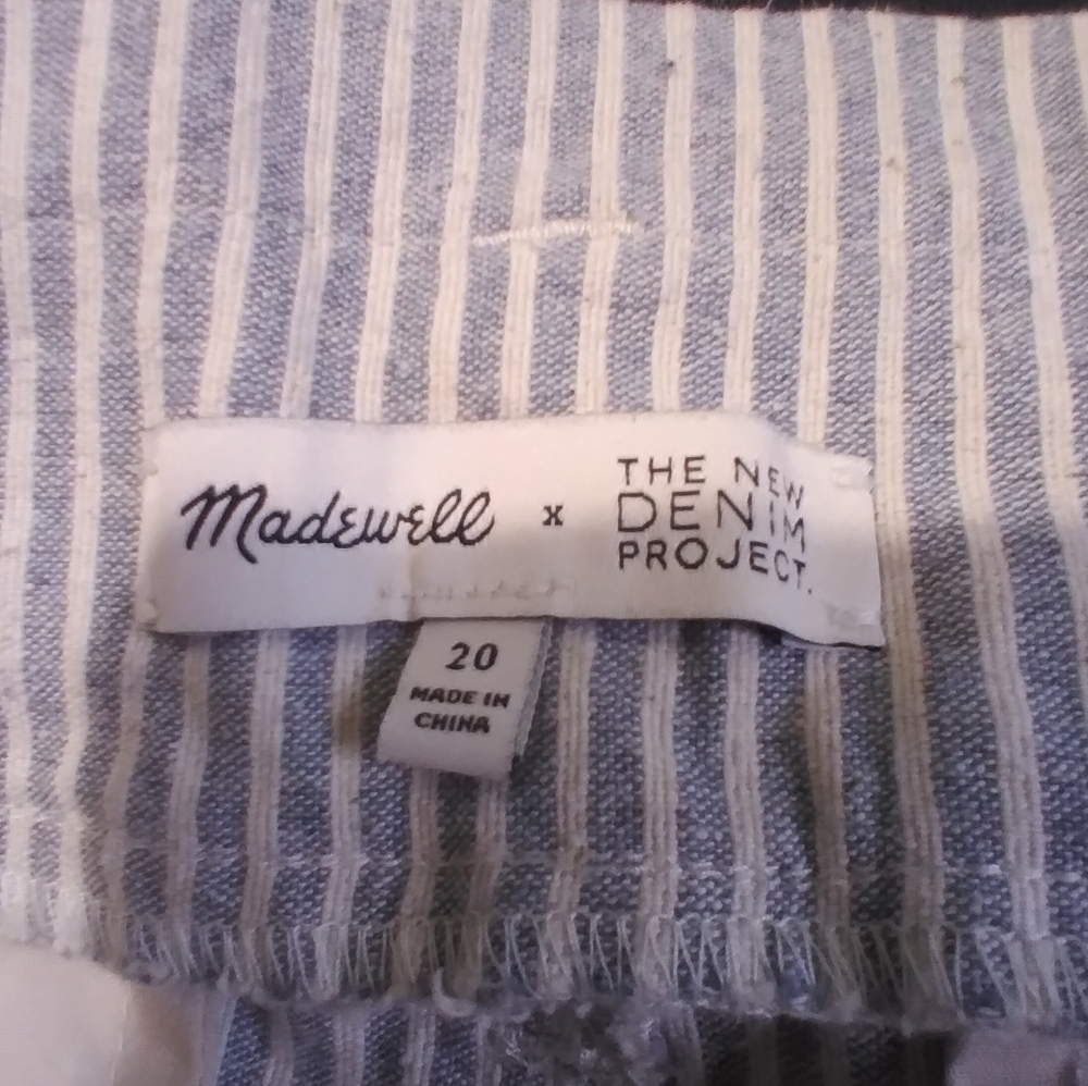 Madewell The New Denim Project Paper Bag Waist Pants Patchwork Hem Streatwear - Picture 14 of 14